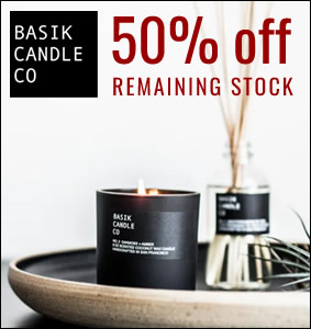 Closeout on all Basik Candle Co products