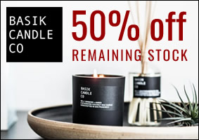 Closeout on all Basik Candle Co products