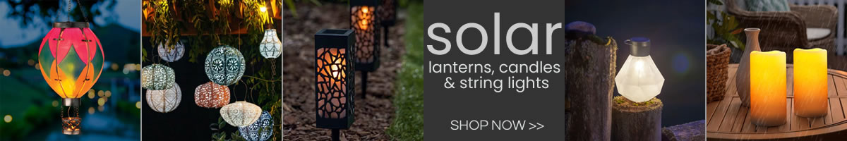 Shop for solar lanterns, candles and string lights