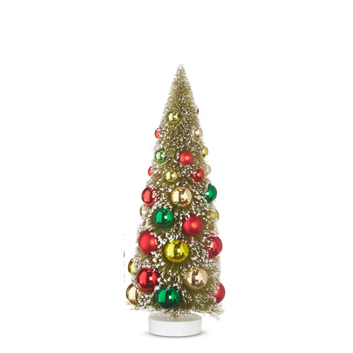 Multicolor Bottle Brush Tree, 12in