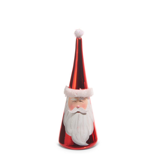 Glass Cone Santa, 10in