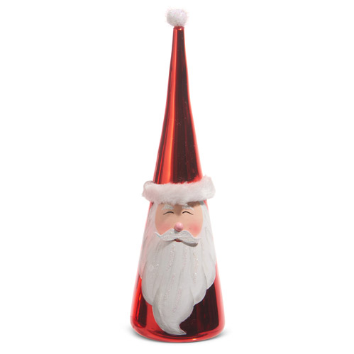 Glass Cone Santa, 12in