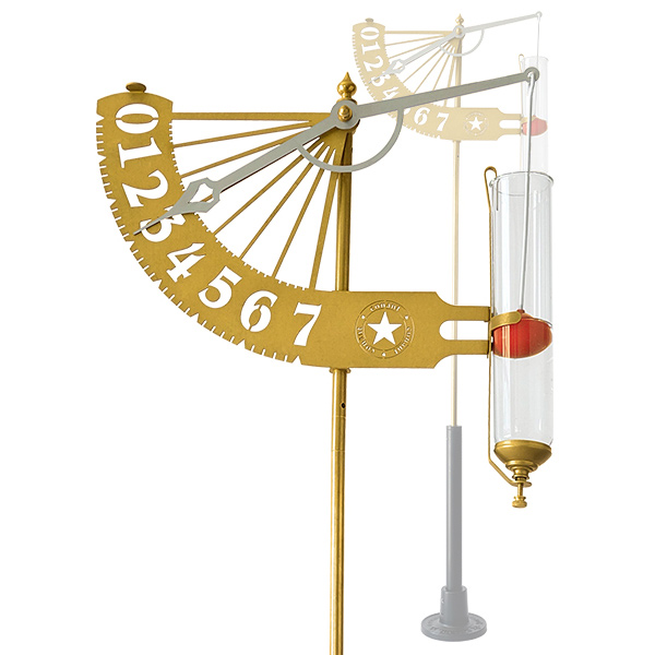 Jeffersonian Rain Gauge, Brass