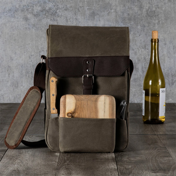 2 Bottle Insulated Wine + Cheese Cooler