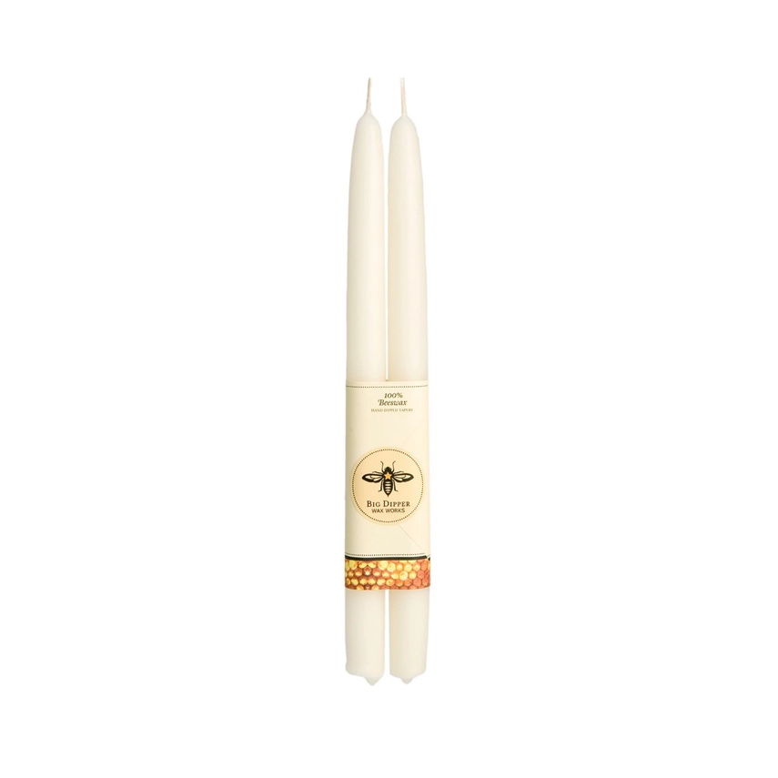 Beeswax Taper Candle Set, Ivory