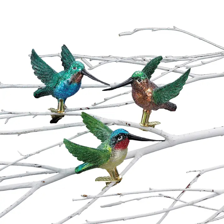 Hummingbird Clip-On Ornament, Assorted 1pc