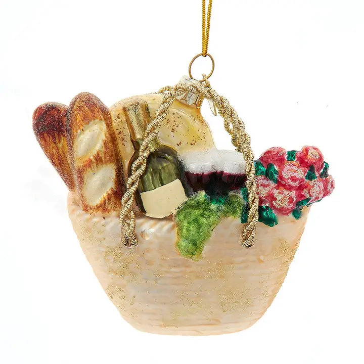 Basket with Bread Ornament