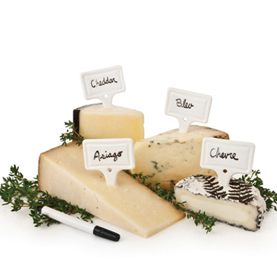 White Ceramic Cheese Markers