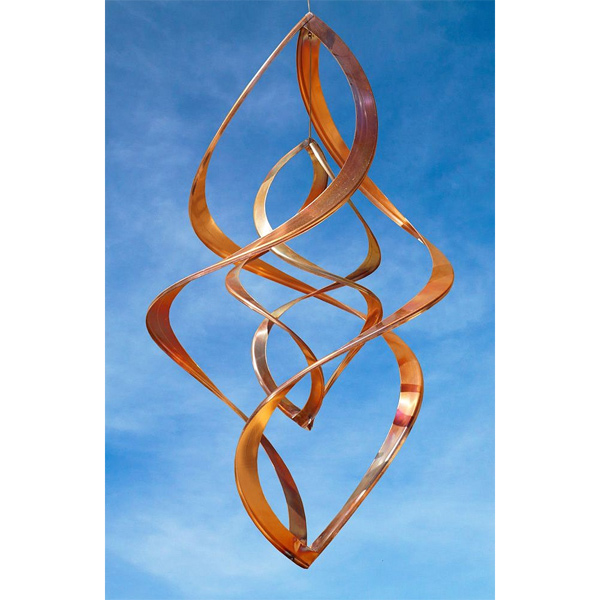Double Infinity Copper Wind Spinner, 24-Inch