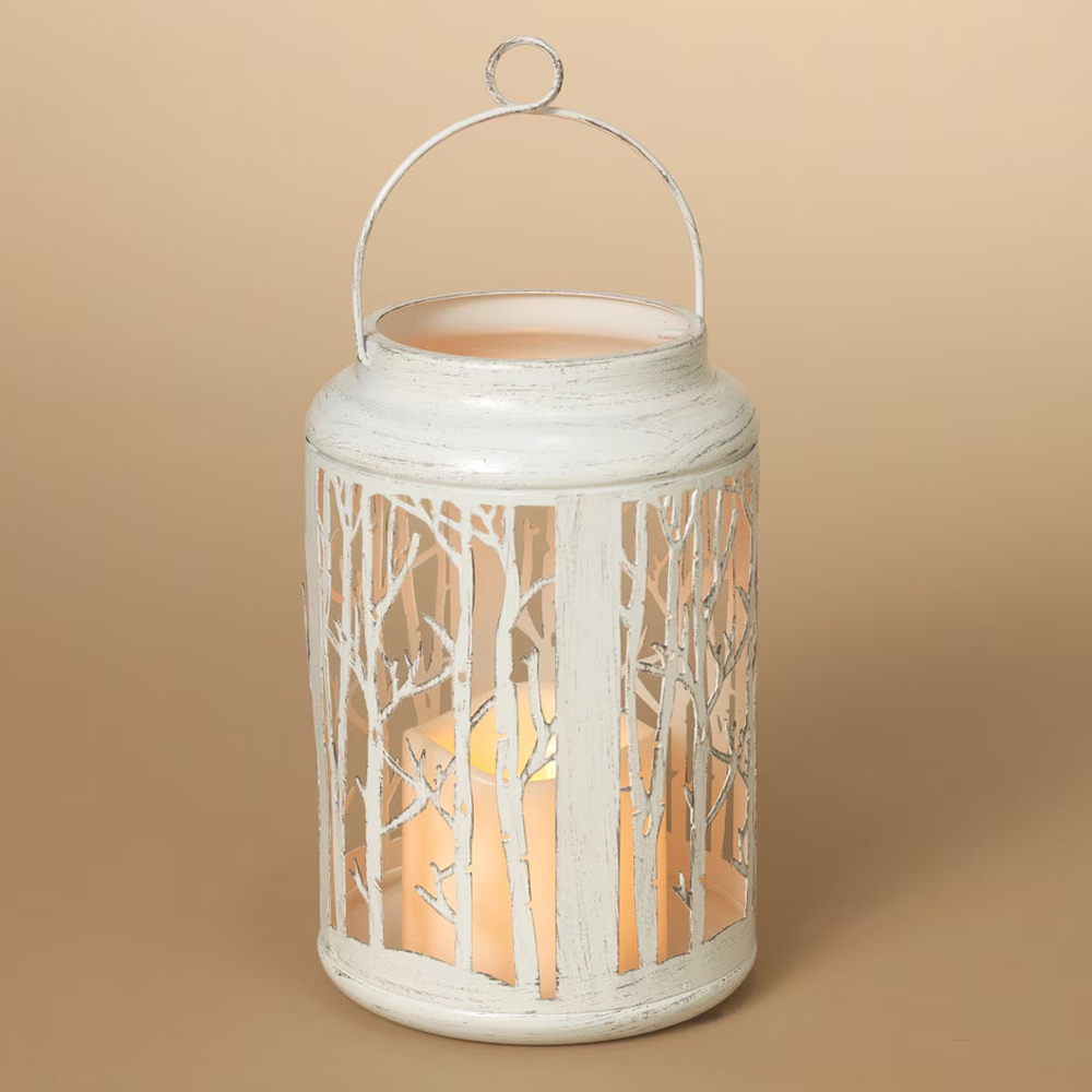 Woodsy Candle Lantern, 7-Inch