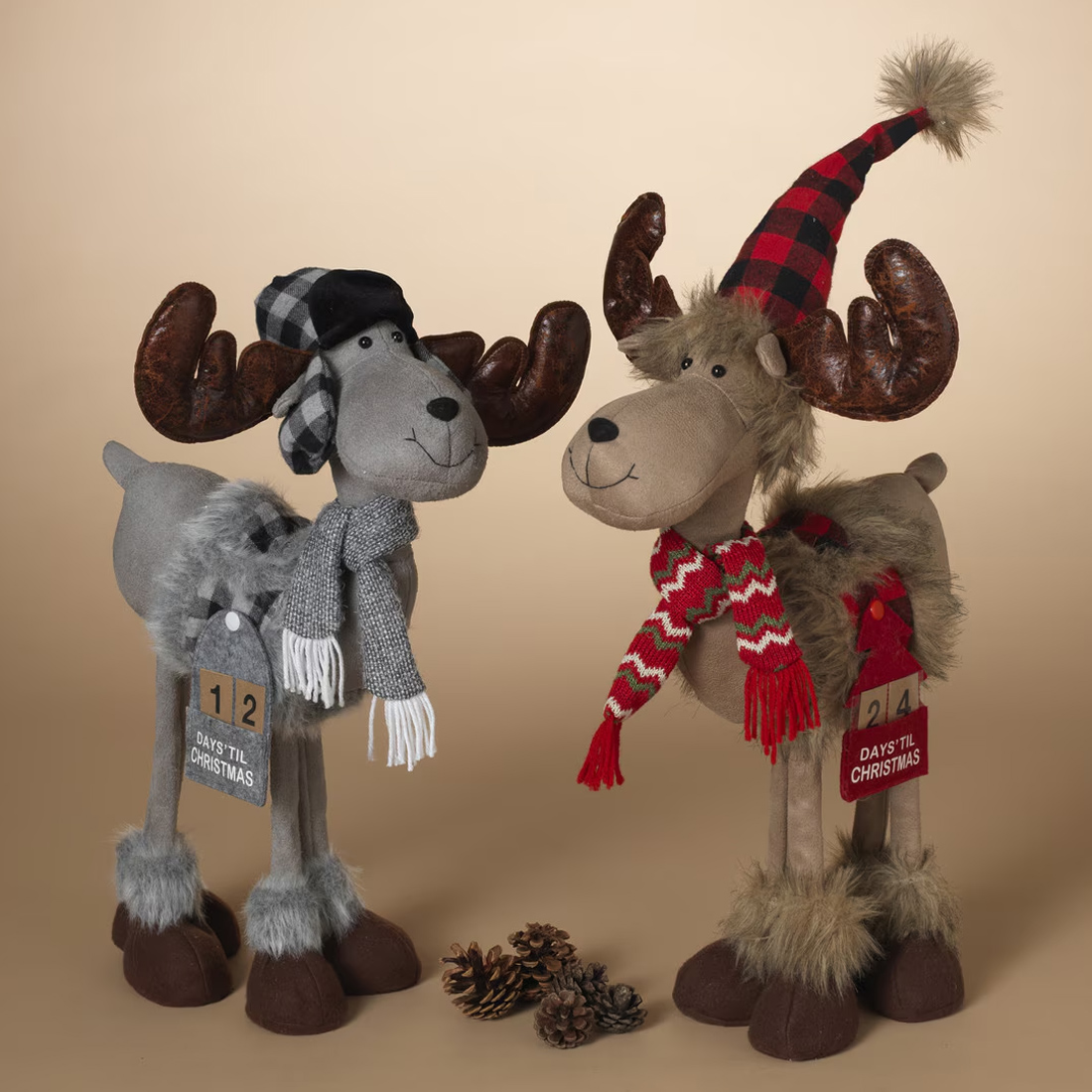 Christmas Countdown Moose, Gray