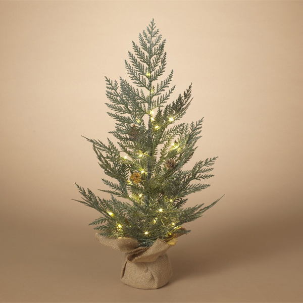 Pre-Lit Cypress Tree, 24in