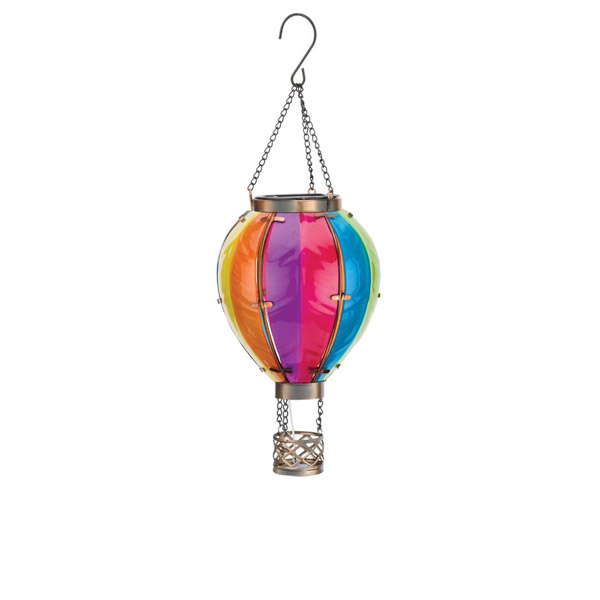 Hot Air Balloon Solar Lantern, Small Rainbow