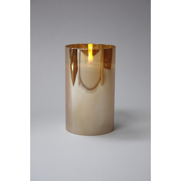 Radiance Champagne Pillar Candle, 6-Inch