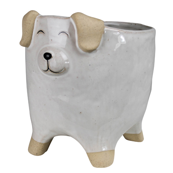 Ceramic Dog Cachepot