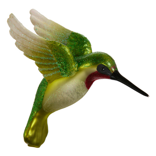 Glitter Hummingbird Ornament