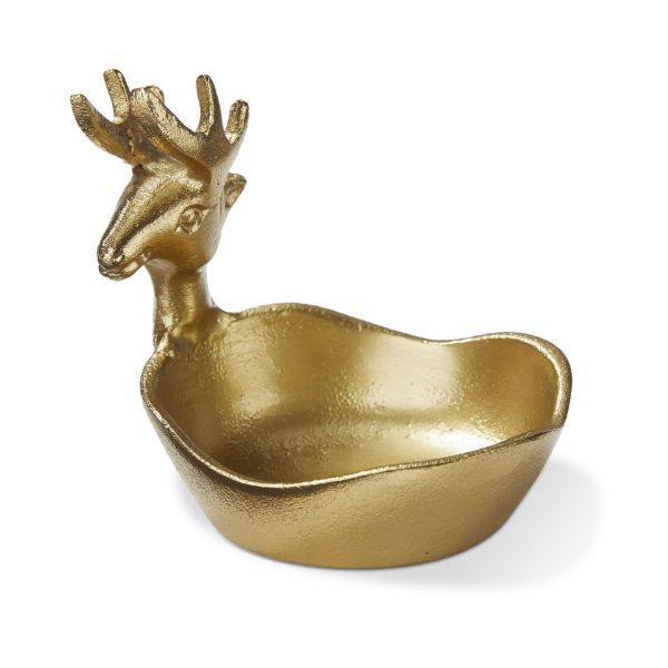 Antique Gold Reindeer Bowl