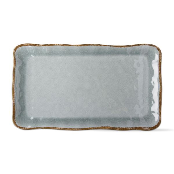 Veranda Melamine Platter, Slate Blue