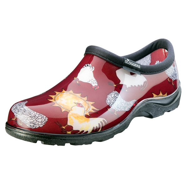 Red Chicken Waterproof Shoe, Size 10