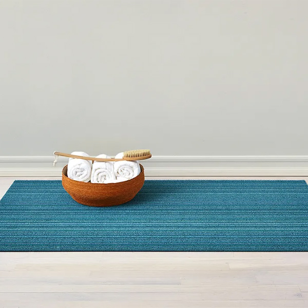 Skinny Stripe Turquoise Doormat