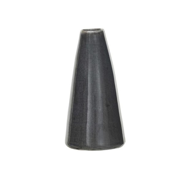 Terracotta Cone Vase, Black