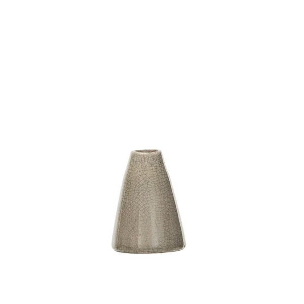 Terracotta Cone Vase, Beige