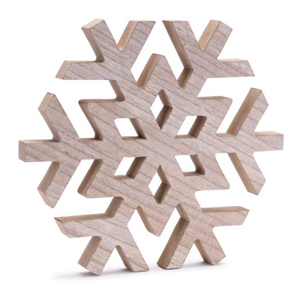 Wood Snowflake, 9in