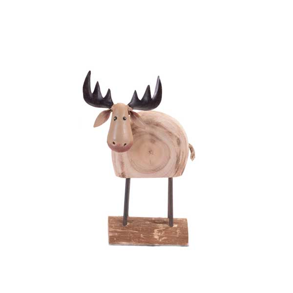 Wood/Iron Moose, 9in