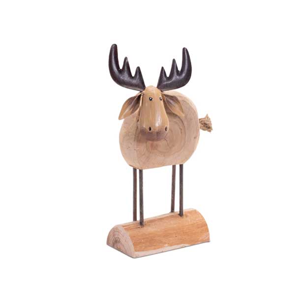 Wood/Iron Moose, 11in