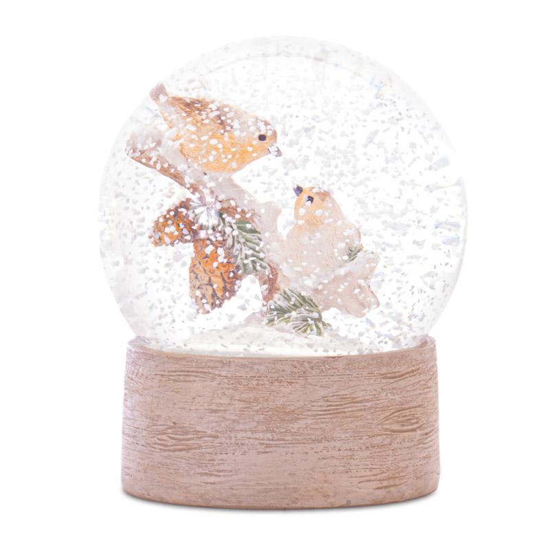 Birds Snow Globe