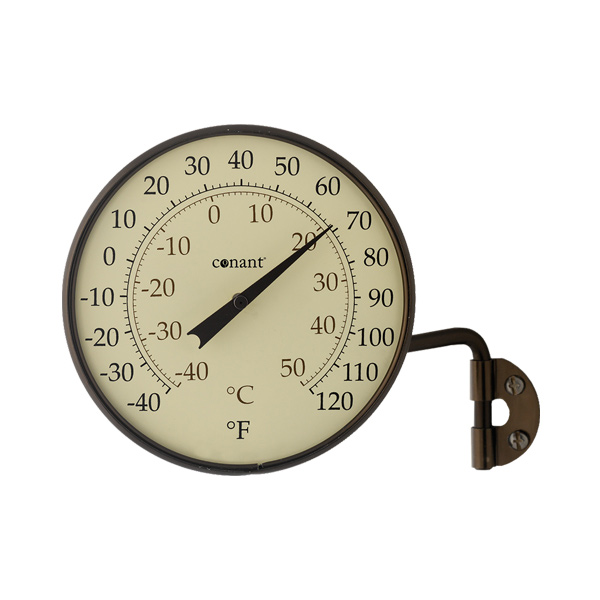 Dial Thermometer, 4-inch Bronze Patina