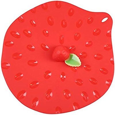 9-Inch Strawberry Silicone Lid