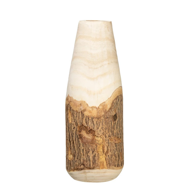 Paulownia Wood Vase, 16-Inch