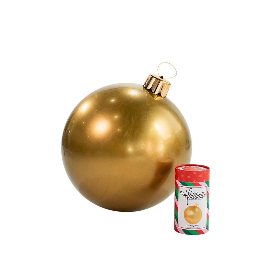 Holiball 18in, Vintage Gold