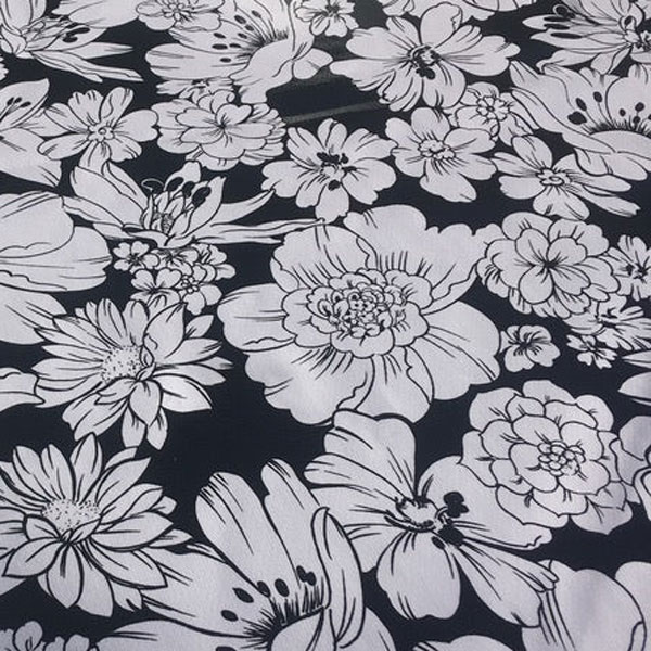 Square Oilcloth Tablecloth, Black Chantilly